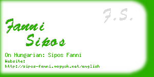 fanni sipos business card